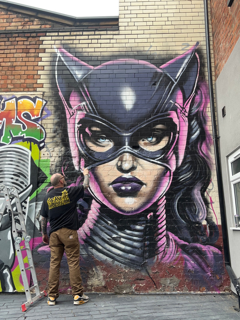 Graffiti version of cat woman