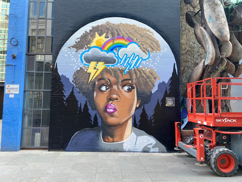 Mental health graffiti streetart mural