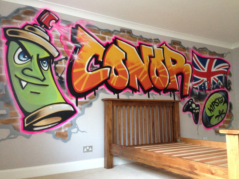 Kids bedroom graffiti name