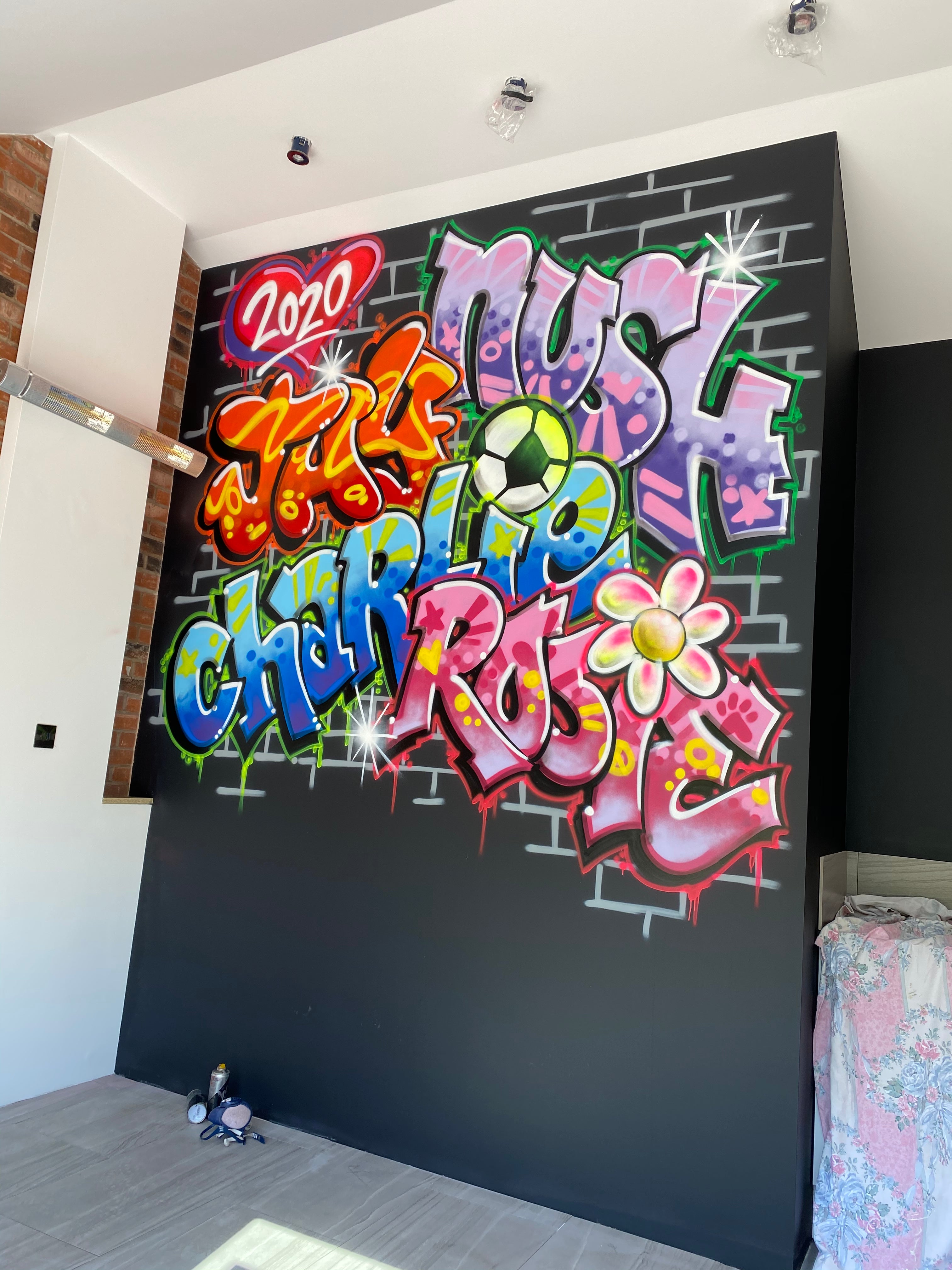 Man-cave graffiti man cave mancave family room