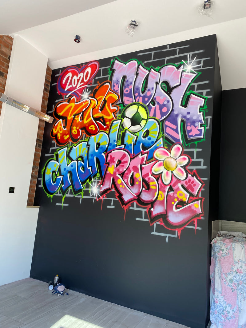 Man-cave graffiti man cave mancave family room