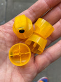 YELLOW BANANA caps x 4